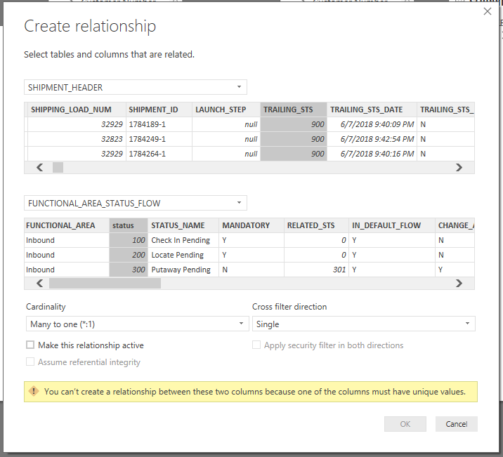 How to Create Relationship in Power Bi Without Unique Values?