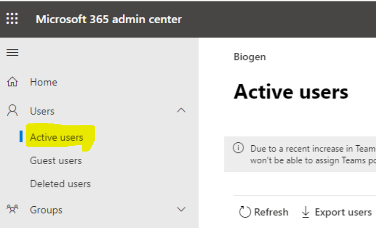 Solved: Power BI Active users list from Microsoft 365 admi... - Microsoft  Power BI Community