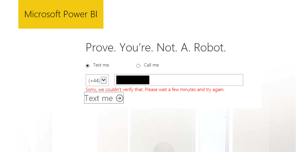 Idol Tolk mekanisme Solved: Cannot Sign Up - Prove. You're. Not. A. Robot. - Microsoft Power BI  Community